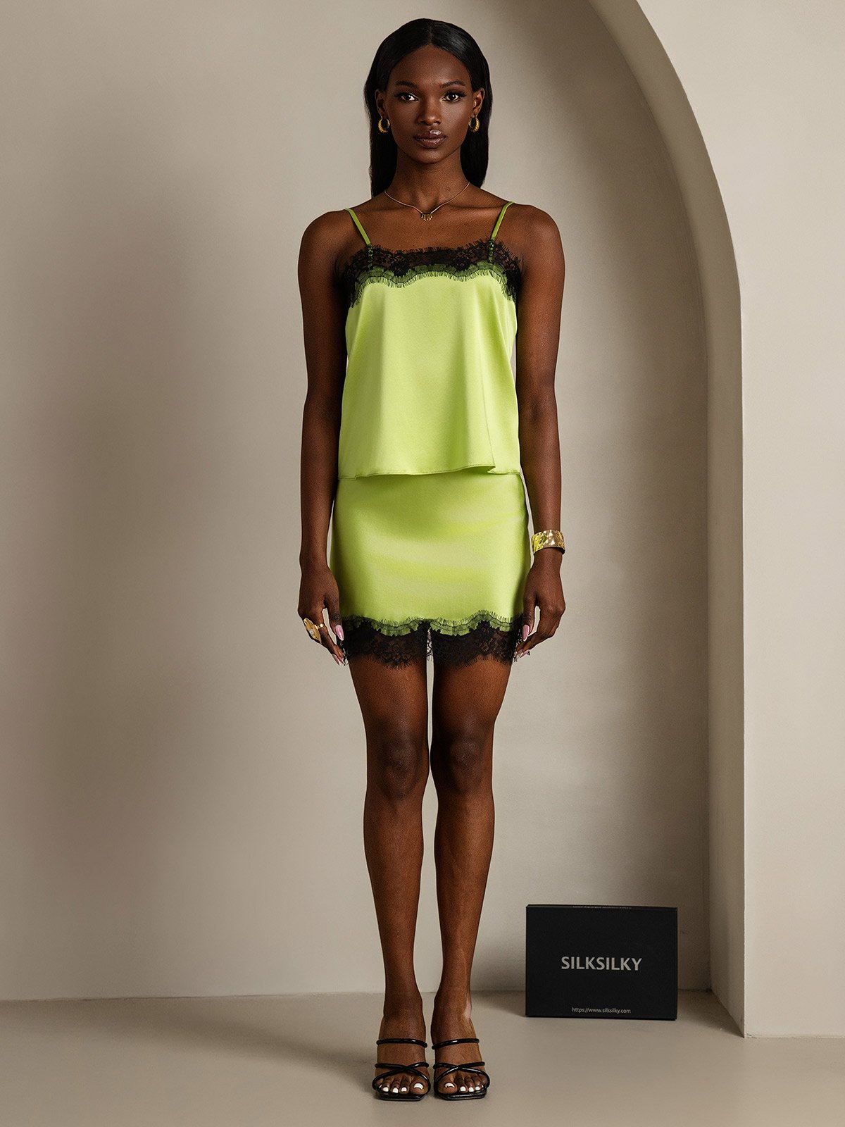 SilkSilky-IT 19Momme Seta Skirt MentaVerde 007