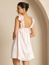 [Rosa] SilkSilky-IT Sleeveless Square Neck Camicia da notte 002
