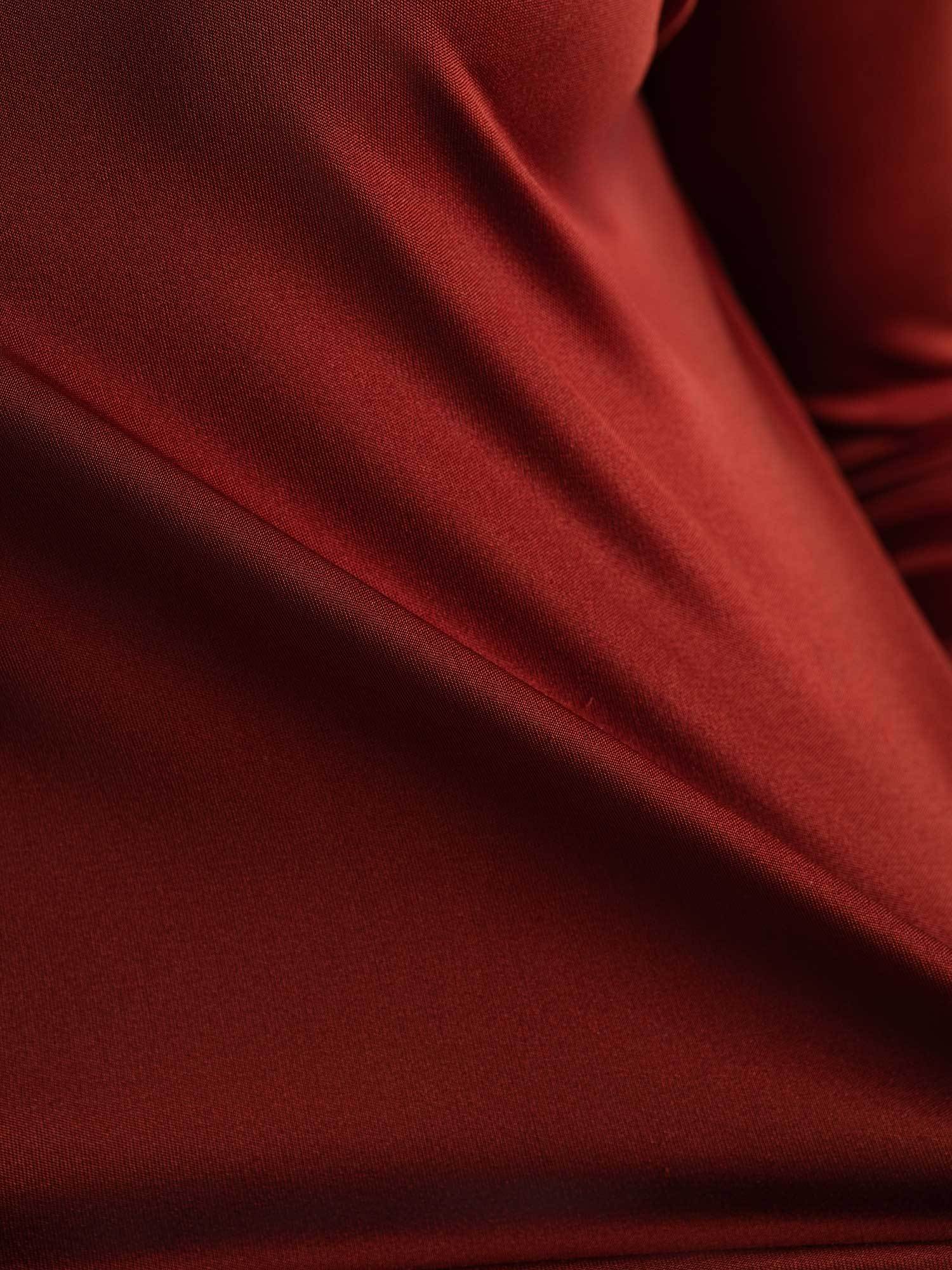 [Mattone Cotto] SilkSilky-IT Seta pura Womens T-Shirt 005,