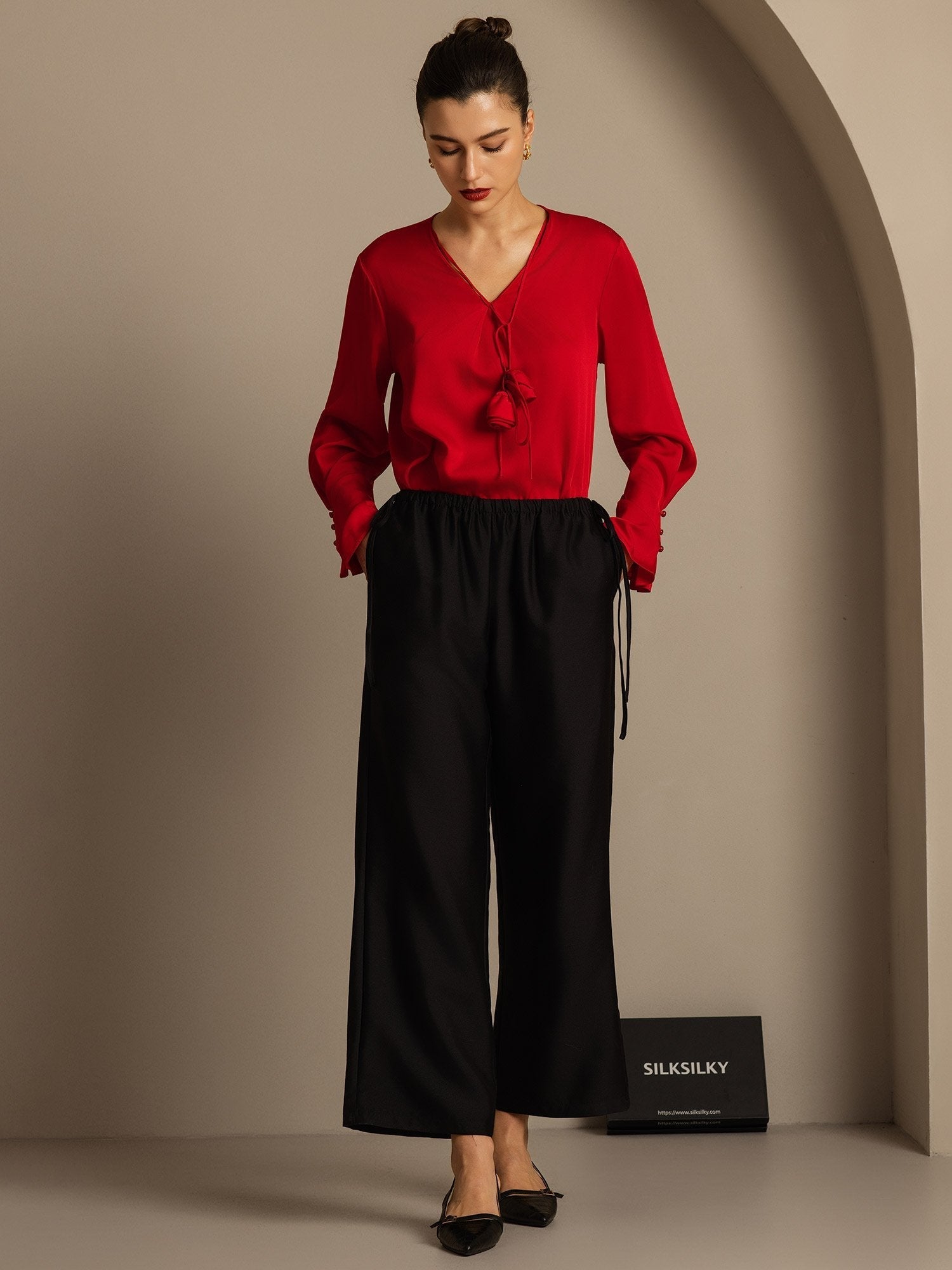 [Nero] SilkSilky-IT 32Momme Seta Womens Pants 005,