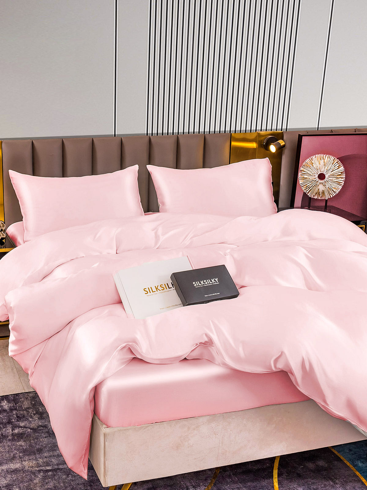 [Rosa] SilkSilky-IT 22Momme Seta pura Bedding Set 005