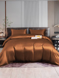 SilkSilky IT 22Momme Seta pura Bedding Set Caffè 001