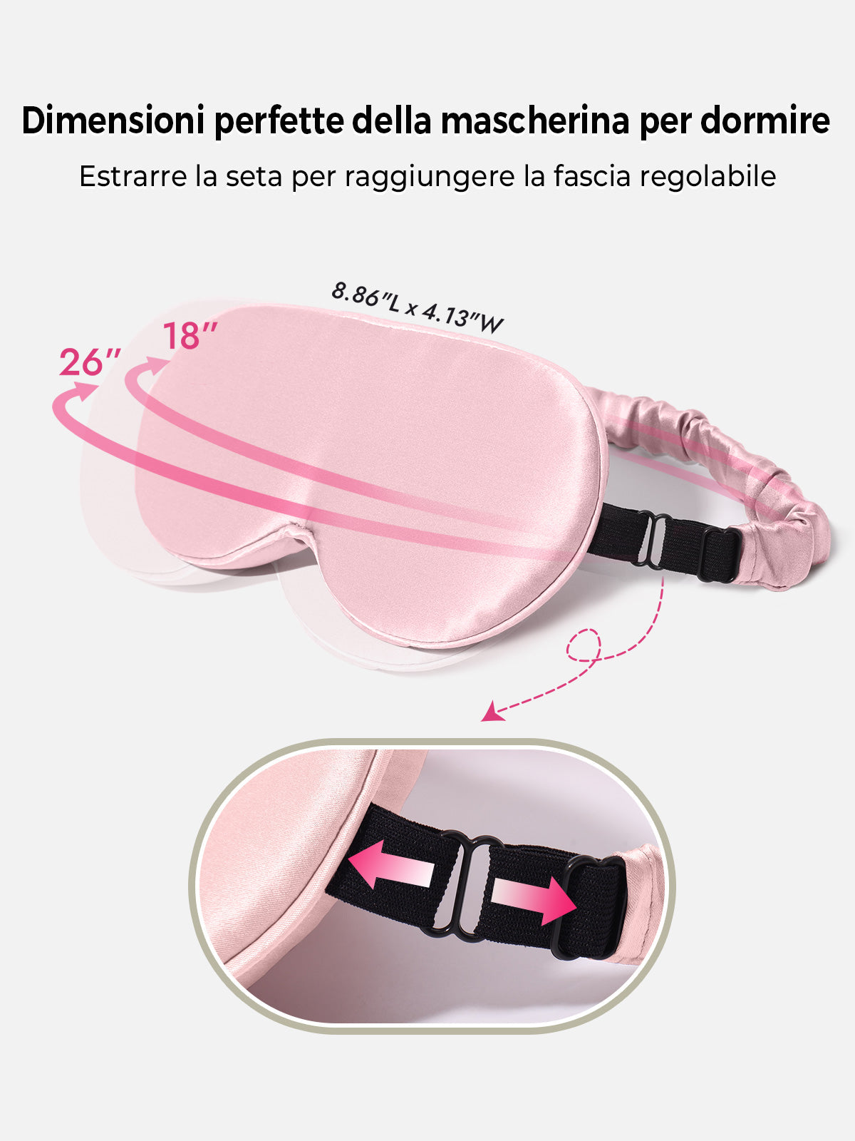 [Rosa] SilkSilky-IT Seta pura Eye Mask 004