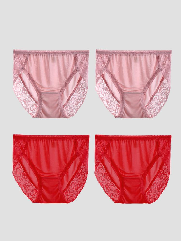 SilkSilky-IT Maglia di seta Panty Rosa+Rosso 003