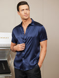 SilkSilky-IT-Seta-Maniche-Corte-Colletto-risvolto-Camicia-da-uomo-Blu-Acuro-005