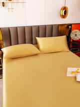 [Champagne] SilkSilky-IT 19Momme Set di biancheria da letto 006