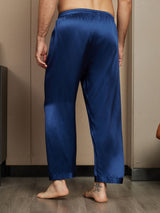 [Blu Scuro] SilkSilky-IT Seta pura Mens Sleep Bottoms 002