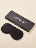 SilkSilky IT 19Momme Seta pura Eye Mask Nero 002