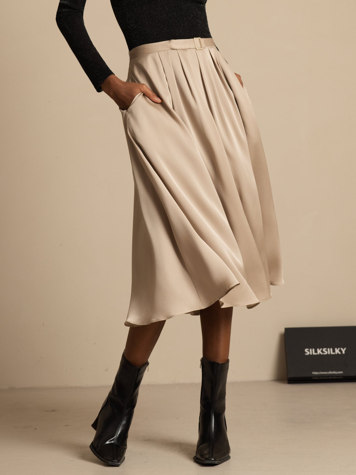 [Marrone Chiaro] SilkSilky-IT Gonna 002