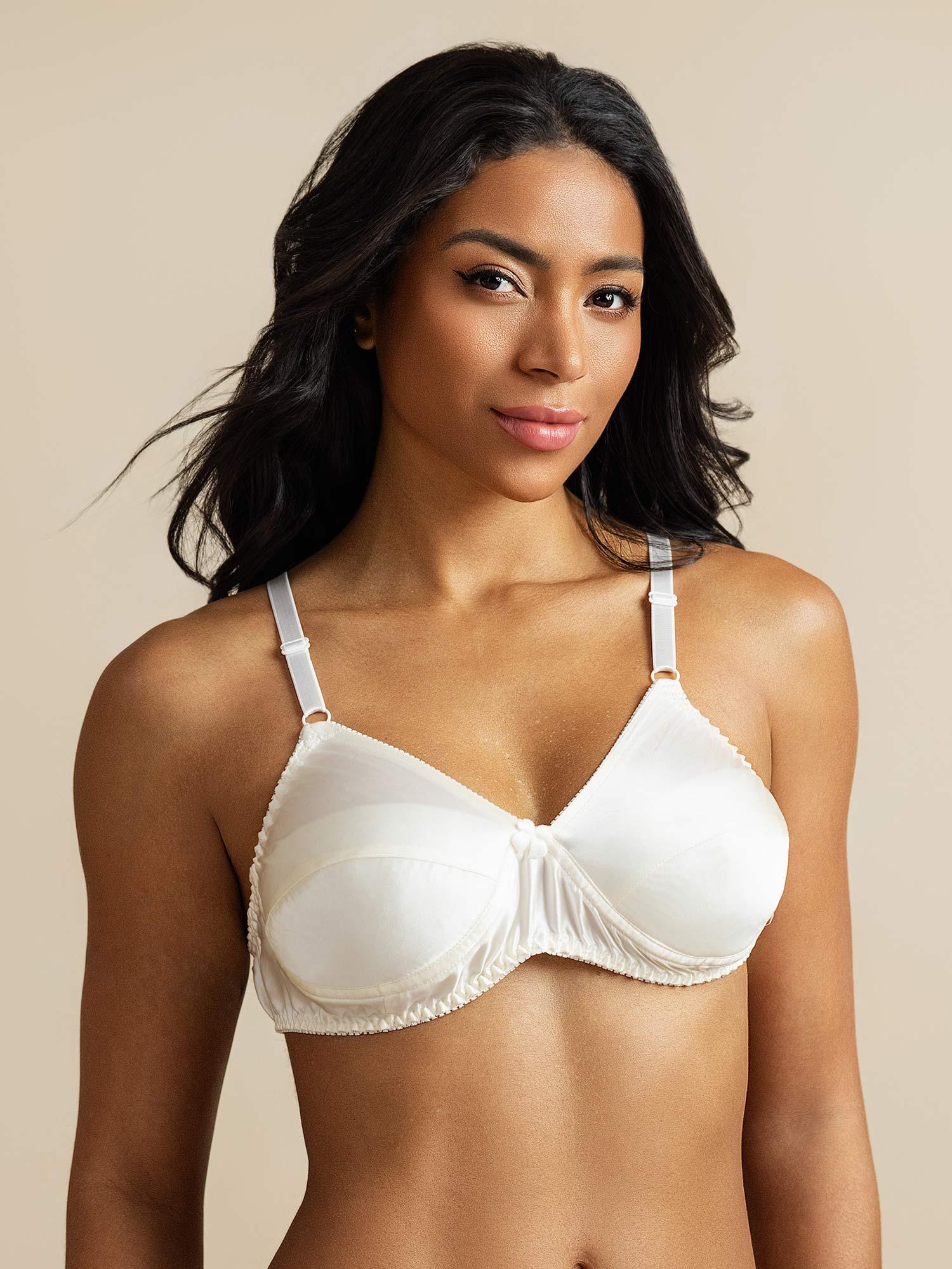 [Bianco] SilkSilky-IT Seta pura Bra 001,