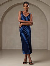 [Blu Scuro] SilkSilky-IT Sleeveless Vestiti da donna 001