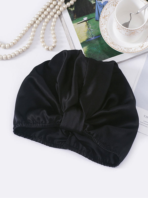 SilkSilky-IT Seta pura Sleep Cap Nero 002