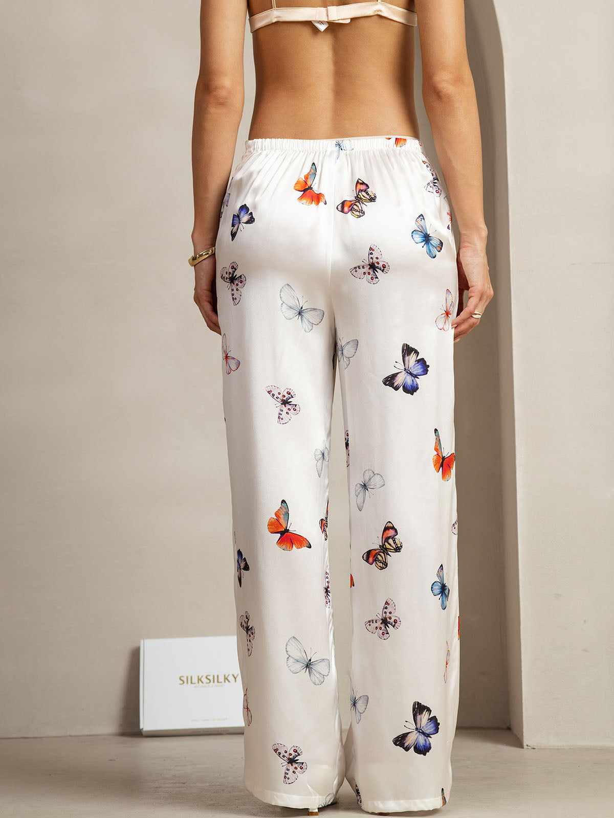 [Farfalla Bianca] SilkSilky-IT 19Momme Seta Womens Pants 002