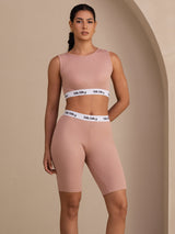 [Rosa] SilkSilky-IT Sleeveless Crew Neck Women's Outfit Sets 004