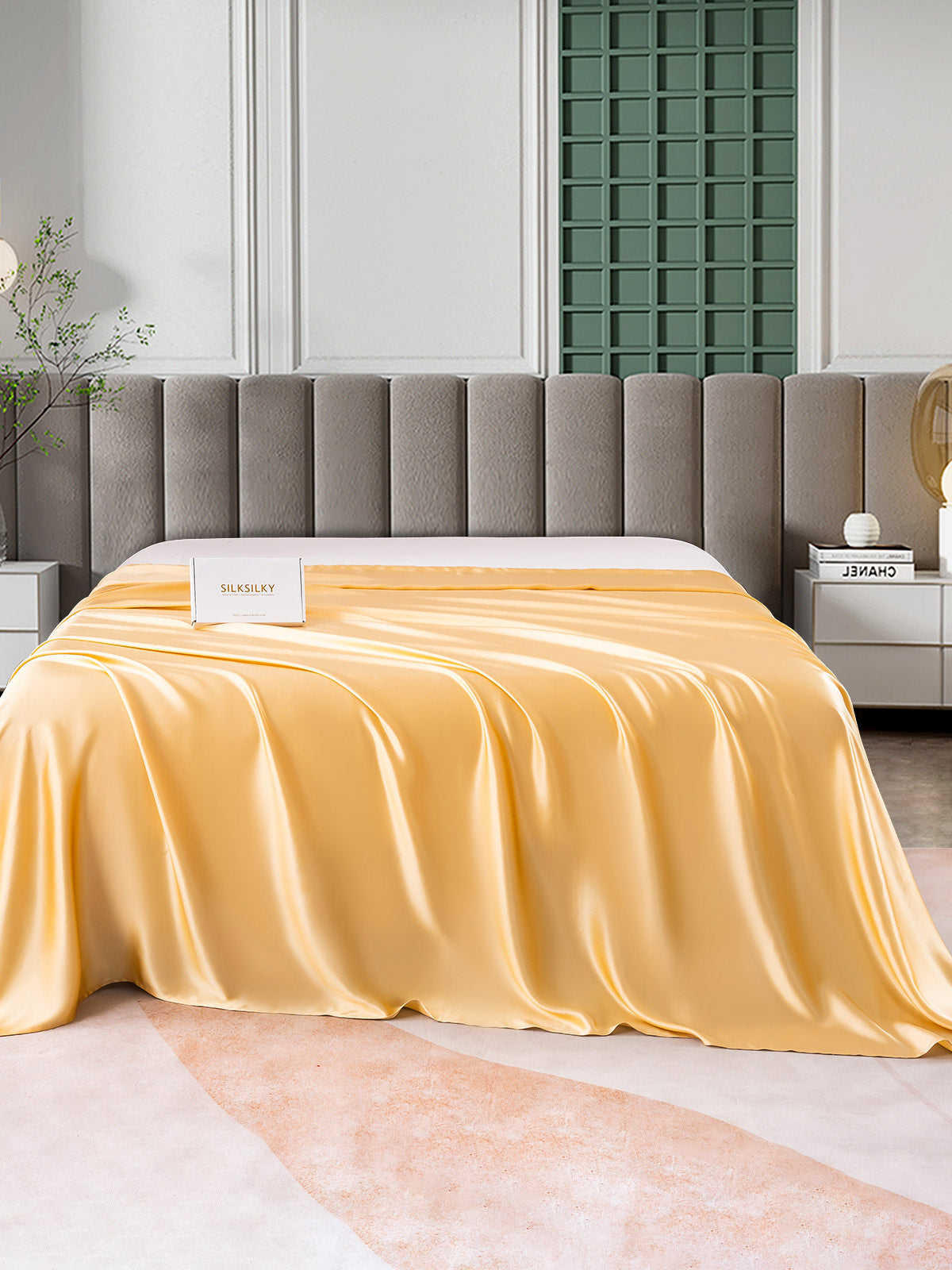 [Champagne] SilkSilky-IT 25Momme Seta pura Sheet 001