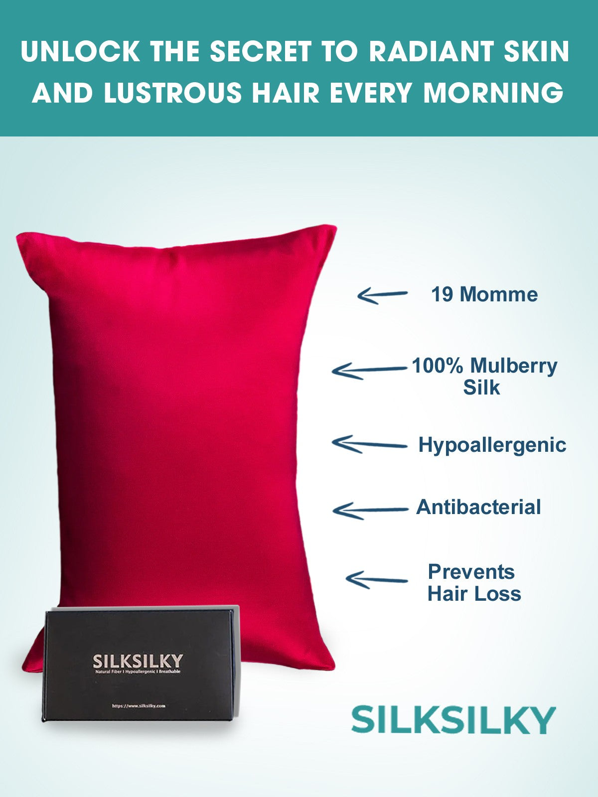 [Vino] SilkSilky-IT 19Momme Seta pura Pillowcase 003