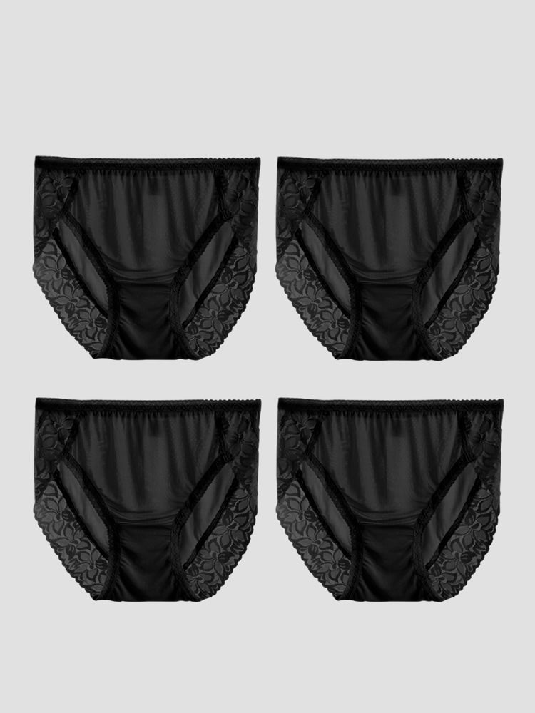 SilkSilky-IT Maglia di seta Panty Nero 006