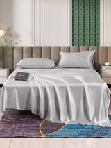 [Argento] SilkSilky-IT 25Momme Set di biancheria da letto 001