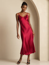 [Vino] SilkSilky-IT Sleeveless V Neck Vestiti da donna 004