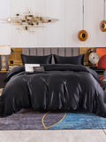 SilkSilky IT 19Momme Seta pura Bedding Set Nero 002