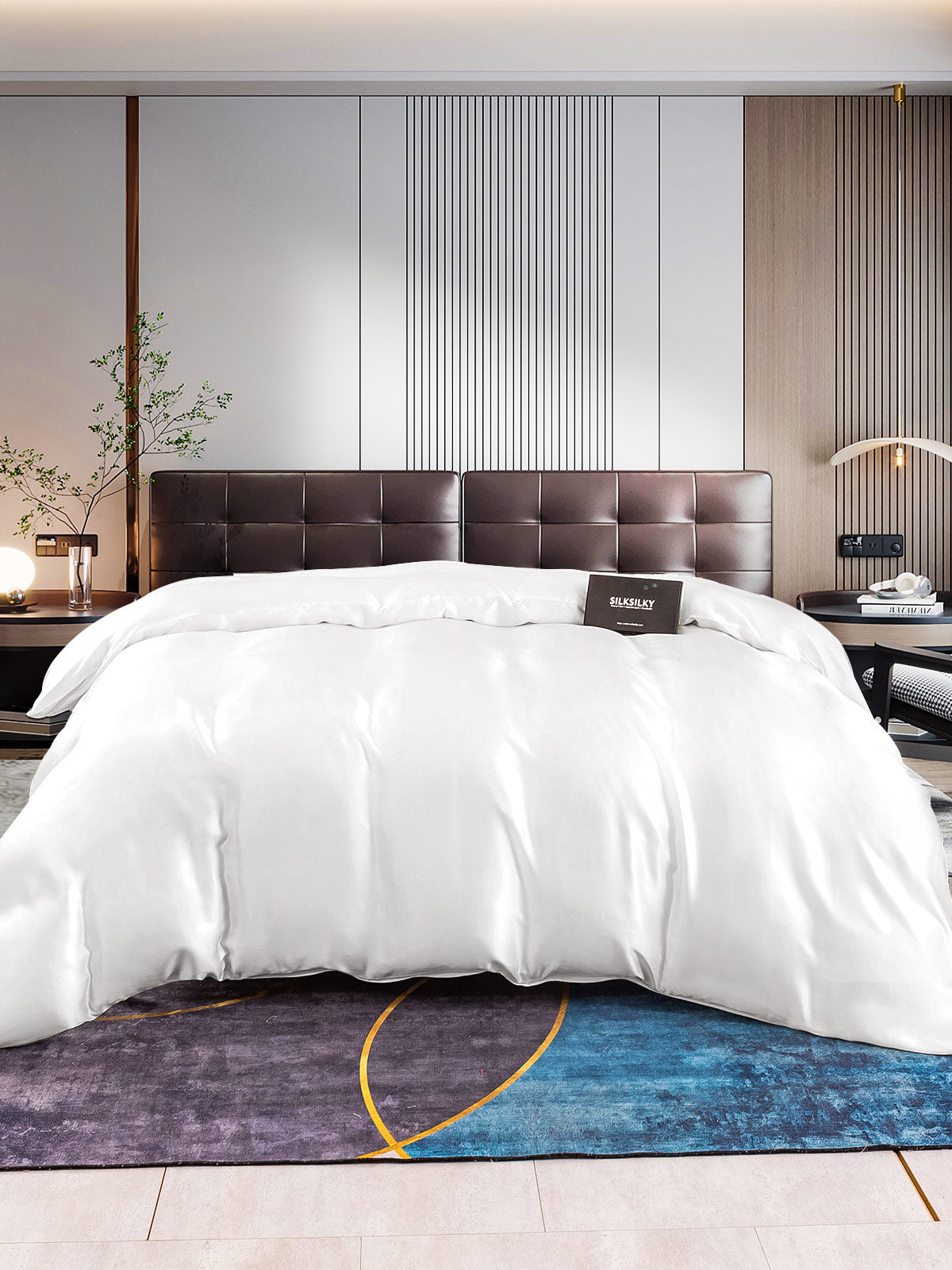 [Bianco] SilkSilky-IT 22Momme Seta pura Duvet Cover 001