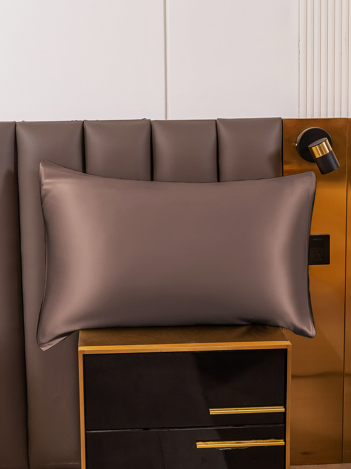 [Marrone] SilkSilky-IT 19Momme Seta pura Pillowcase 001