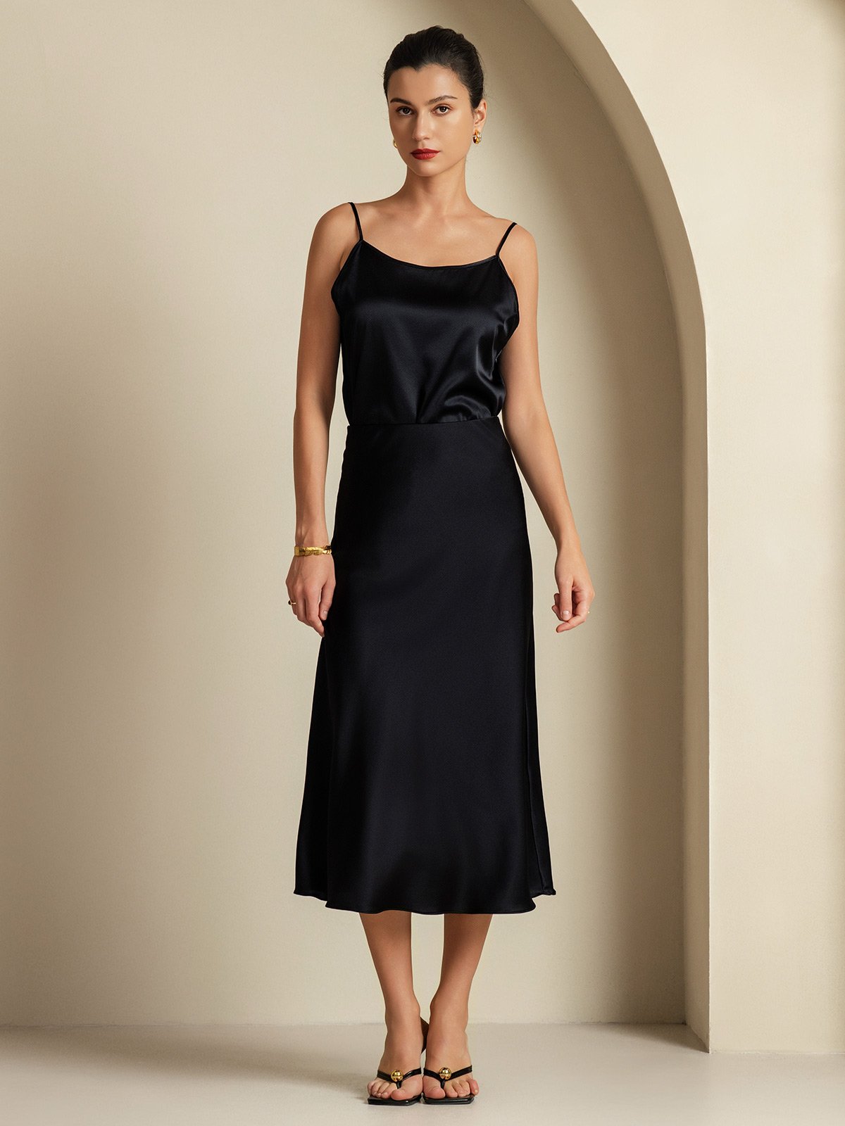 [Nero] SilkSilky-IT 19Momme Seta pura Womens Outfit Sets 003,