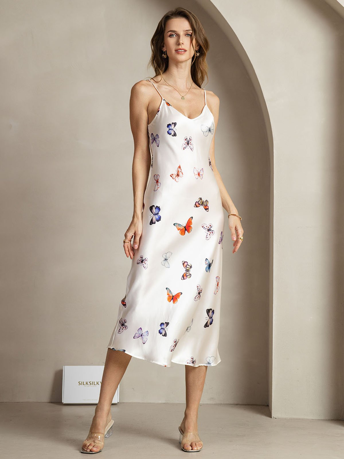 [FarfallaBianca] SilkSilky-IT 19Momme Seta Dress 001