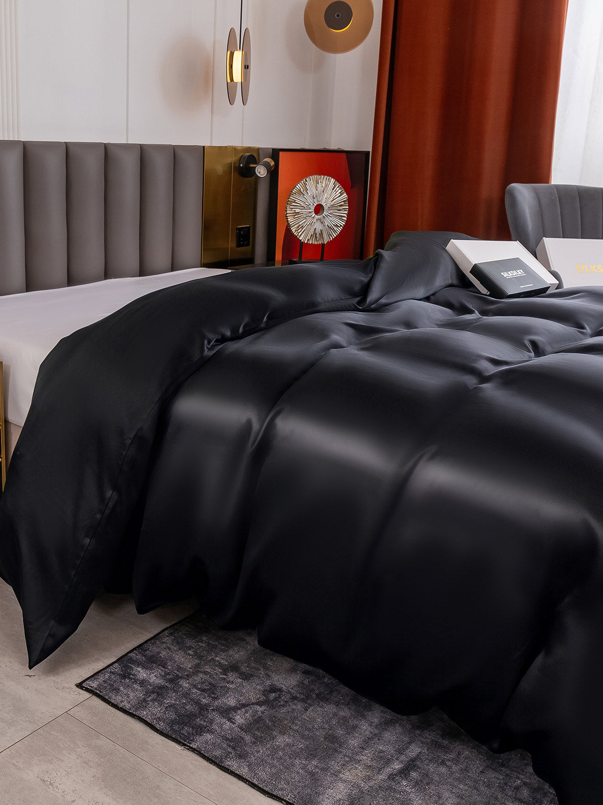 [Nero] SilkSilky-IT 19Momme Seta pura Duvet Cover 002