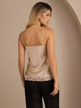 [Champagne] SilkSilky-IT V Neck Cami 002