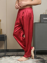 [Rosso] SilkSilky-IT Seta pura Mens Sleep Bottoms 003,