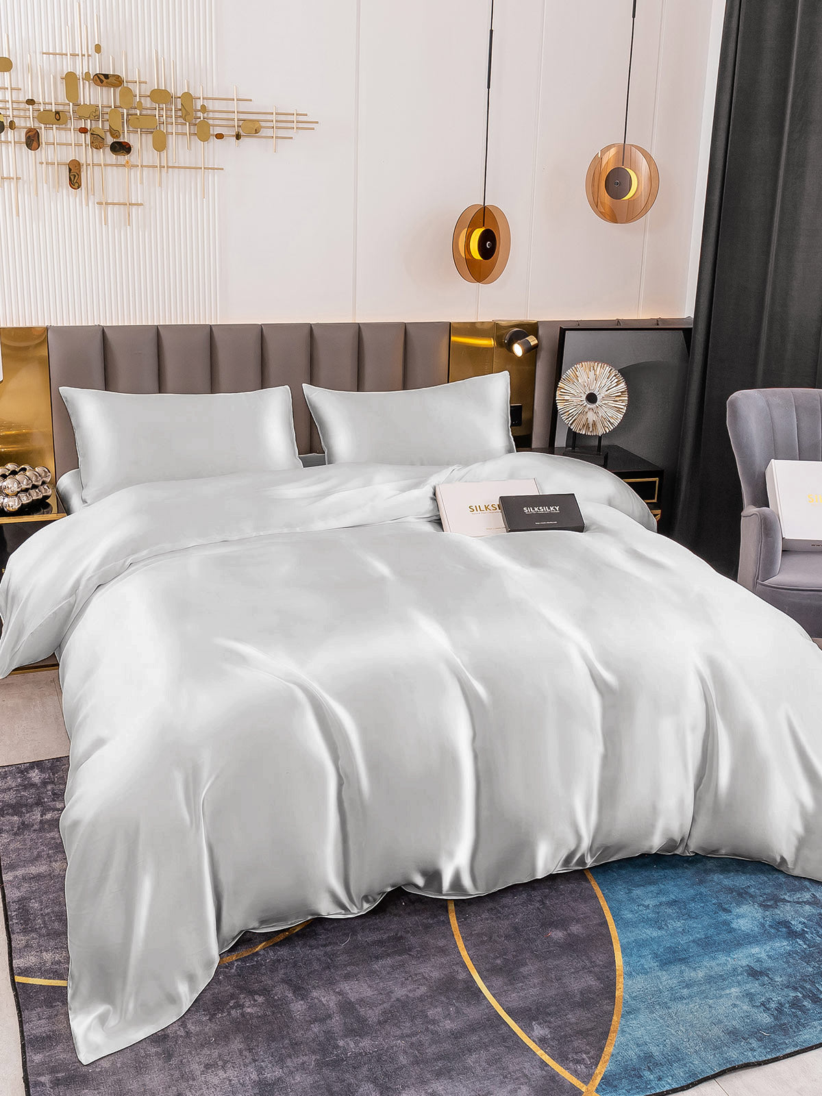 [Argento] SilkSilky-IT 19Momme Seta pura Bedding Set 005