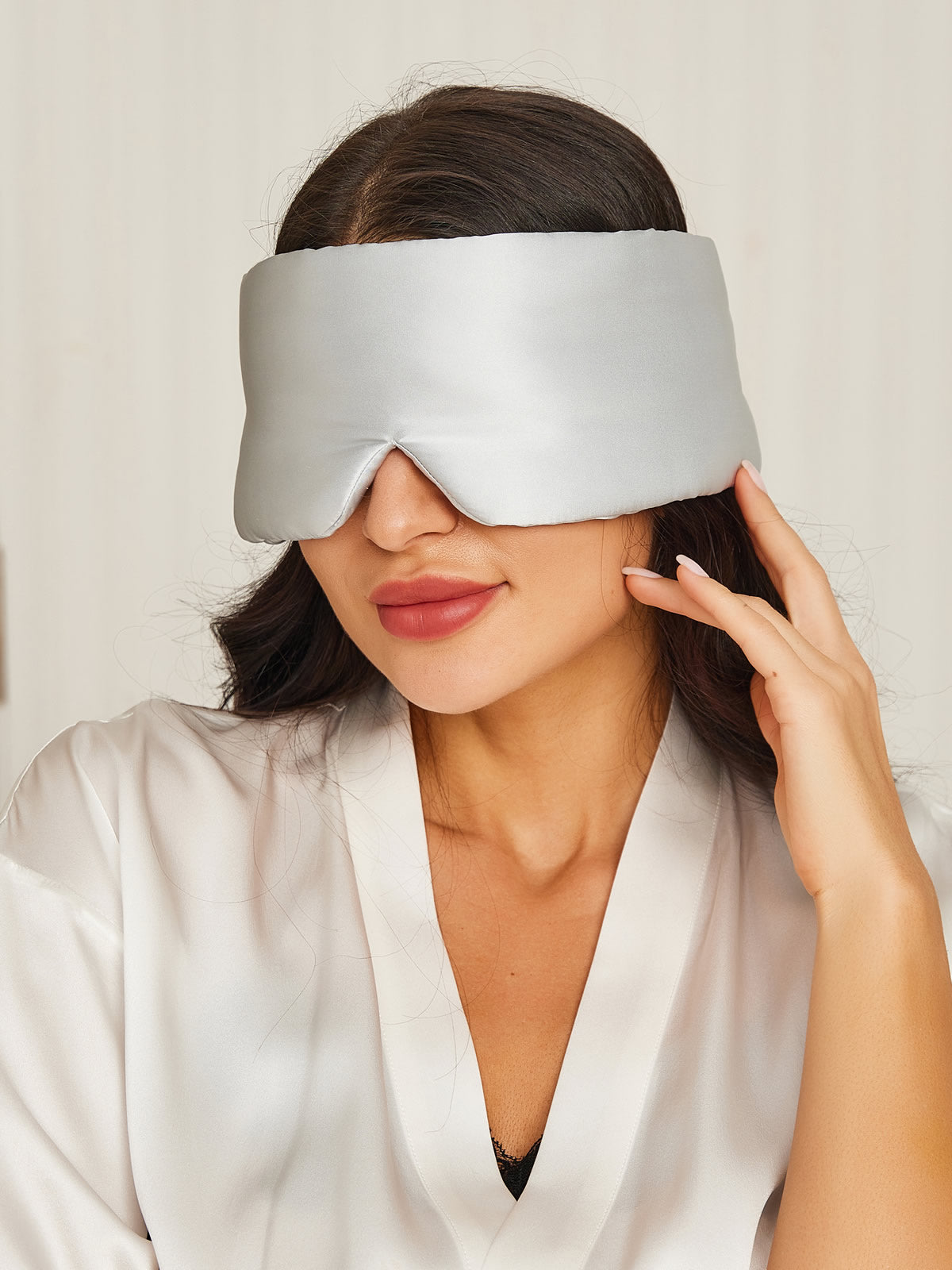 [Argento] SilkSilky-IT 19Momme Seta pura Eye Mask 001