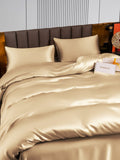 SilkSilky IT 22Momme Seta pura Bedding Set Beige 004