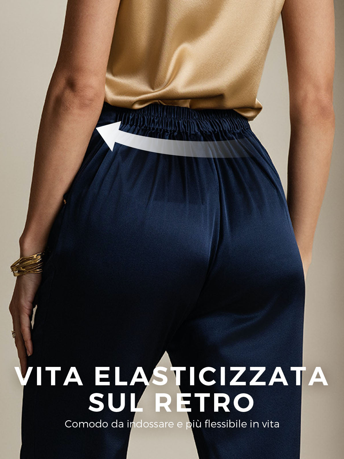 19Momme Pantaloni da Suit in Seta Classici e Versatili