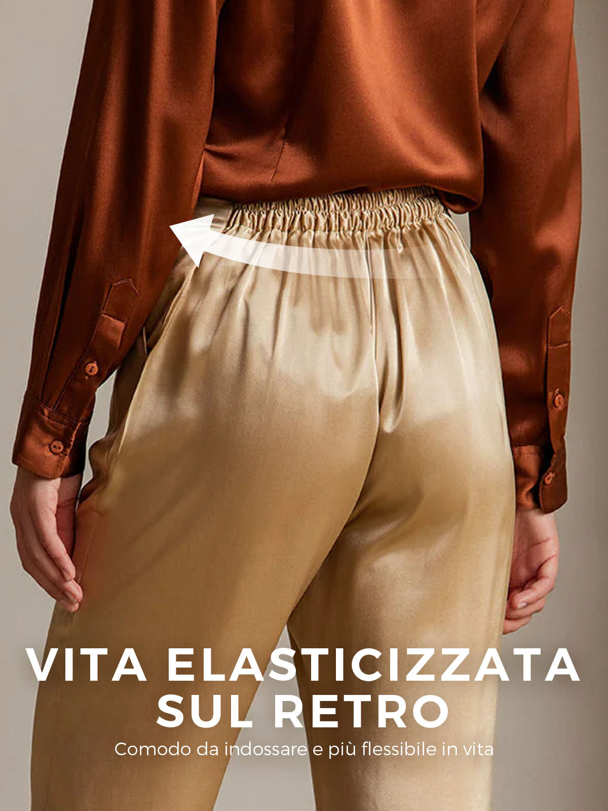 19Momme Pantaloni da Suit in Seta Classici e Versatili
