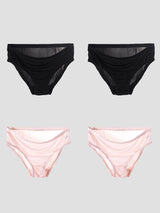 [Nero+RosaChiaro] SilkSilky-IT Mutandine da donna 003