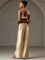 [Champagne] SilkSilky-IT Pantaloni da donna 004