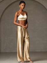 [Champagne] SilkSilky-IT Pantaloni da donna 005