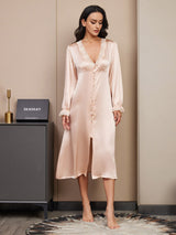 [Champagne] SilkSilky-IT Manica lunga Nightgown 003