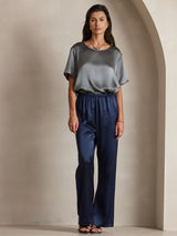 [Blu Scuro] SilkSilky-IT Pantaloni da donna 005
