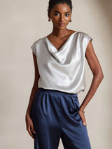 [Blu Scuro] SilkSilky-IT Pantaloni da donna 006
