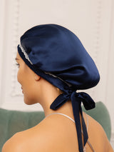 [Blu Scuro] SilkSilky-IT Cuffia di seta 002