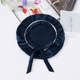 [Blu Scuro] SilkSilky-IT Cuffia di seta 003