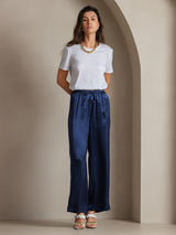 [Blu Scuro] SilkSilky-IT Pantaloni da donna 006