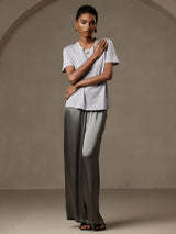 [Grigio Scuro] SilkSilky-IT Pantaloni da donna 005