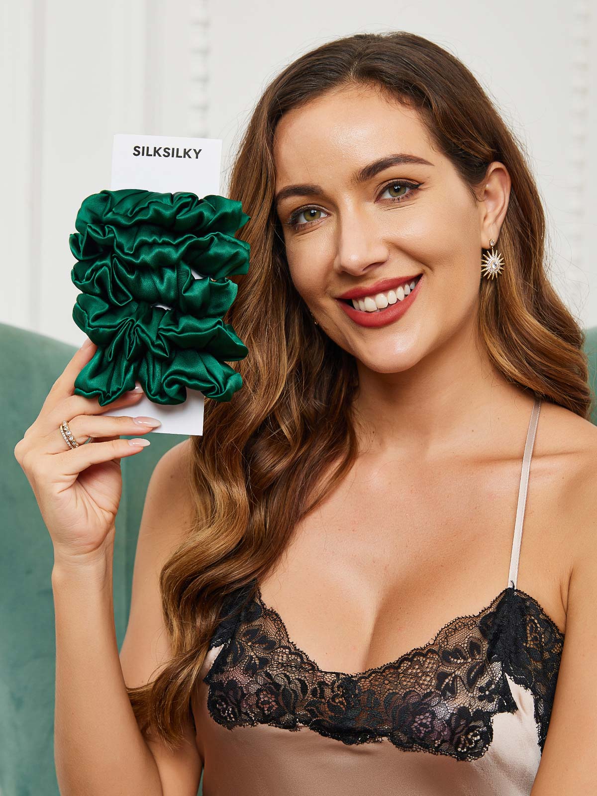 [Verde Scuro] SilkSilky-IT Nastri Per Cappelli 002