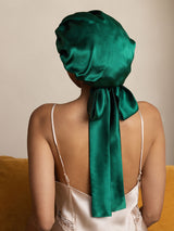 [Verde Scuro] SilkSilky-IT Cuffia di seta 004