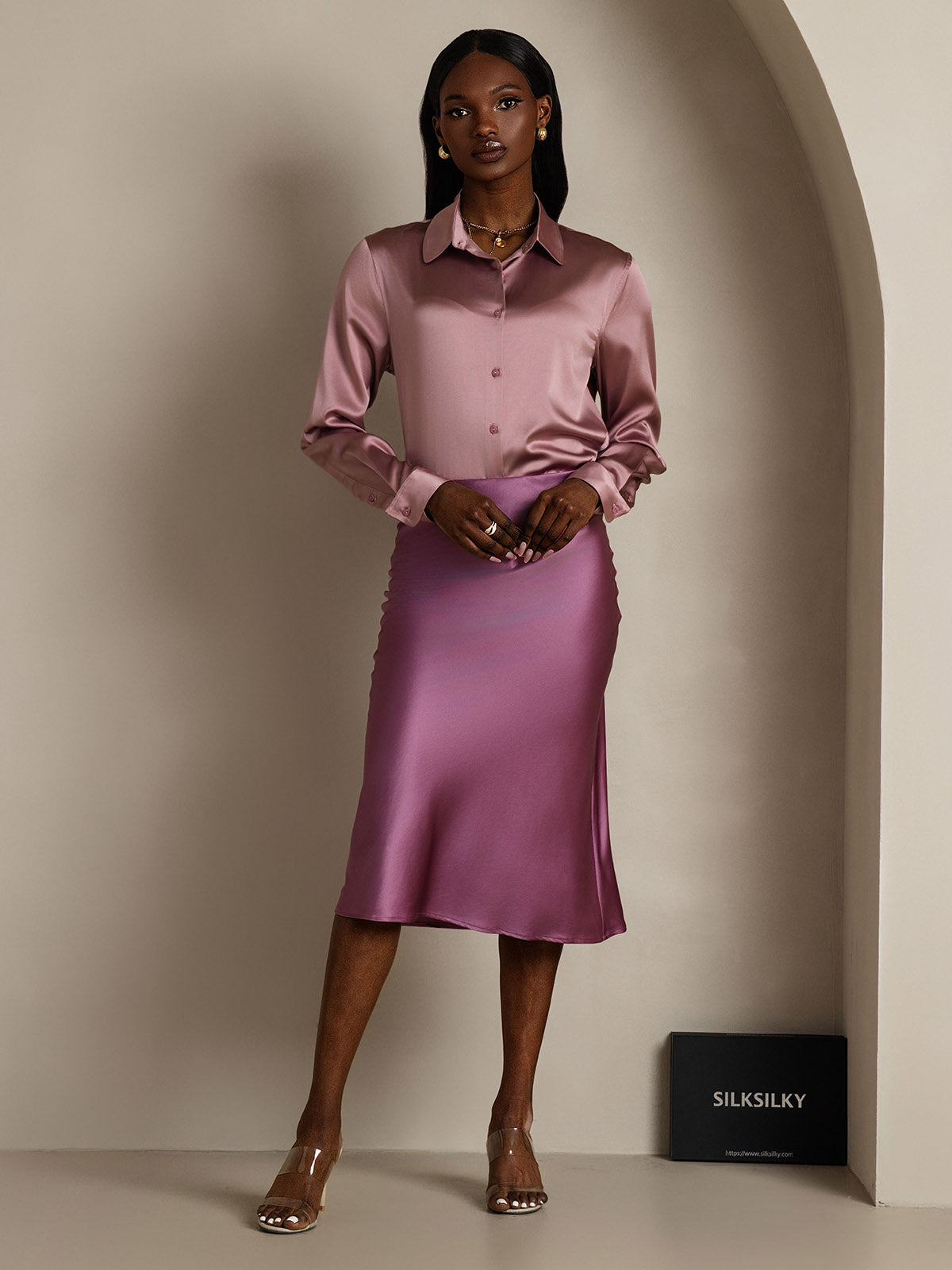 [Viola Scuro] SilkSilky-IT 19Momme Skirt 007