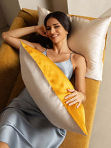[Oro+BeigeChiaro] SilkSilky-IT 19Momme Seta pura Pillowcase 003